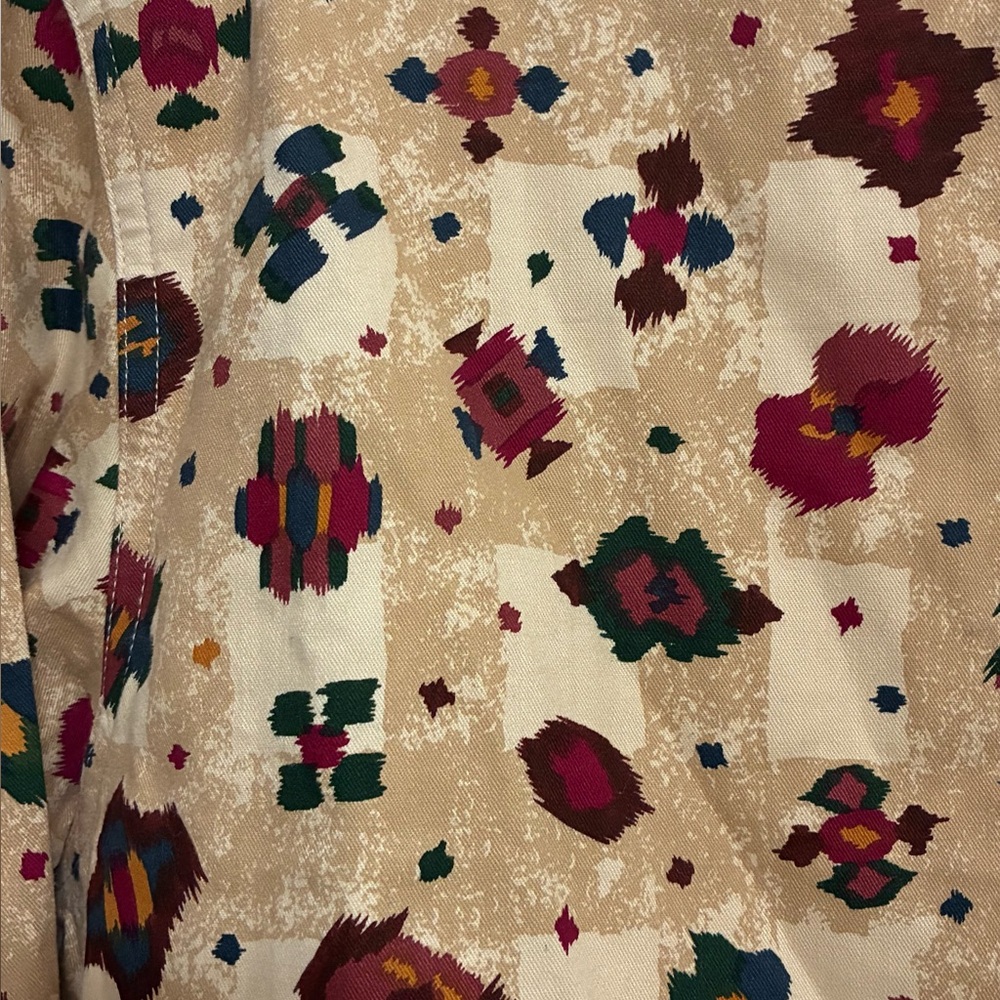 WESTERN WEAR WRANGLER Beige and Multicolor Patterned Button-Up Shirt - Picture 5 of 13